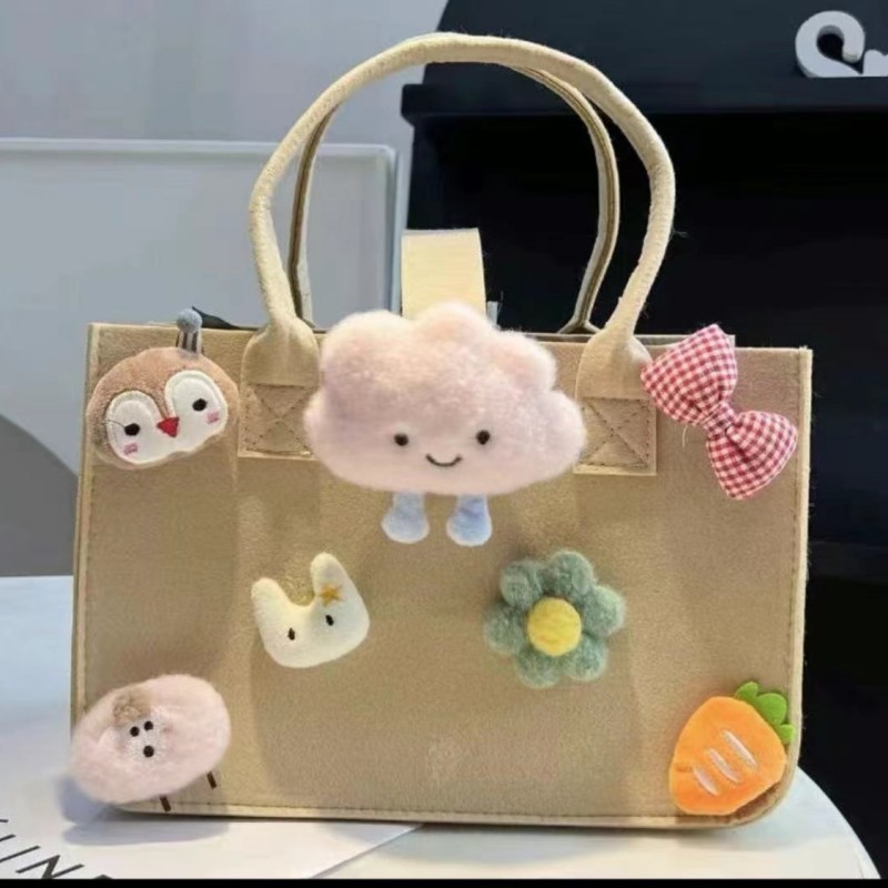 Picture of Handbag Tote Bag Mid-Autumn Festival Cartoon Felt Bag Souvenir Small Bag Baby Full Moon Banquet Bag Mid-Autumn Festival Souvenir