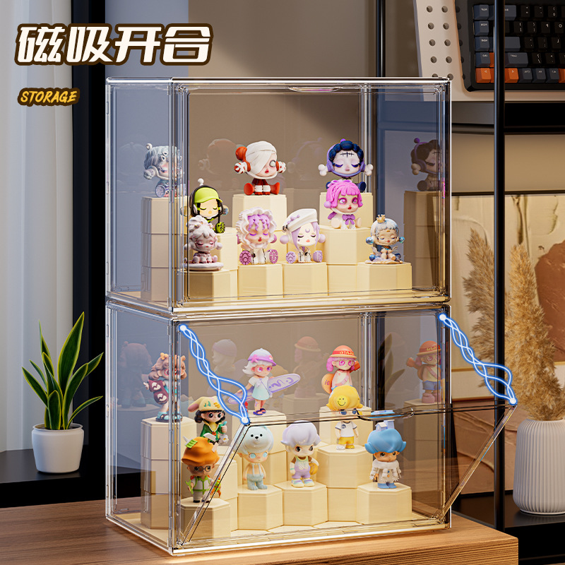 Picture of Blind Box Display Box Hand-Made Acrylic Storage Transparent Bubble Mart Display Cabinet Dust-Proof Box Toy Building Block Display
