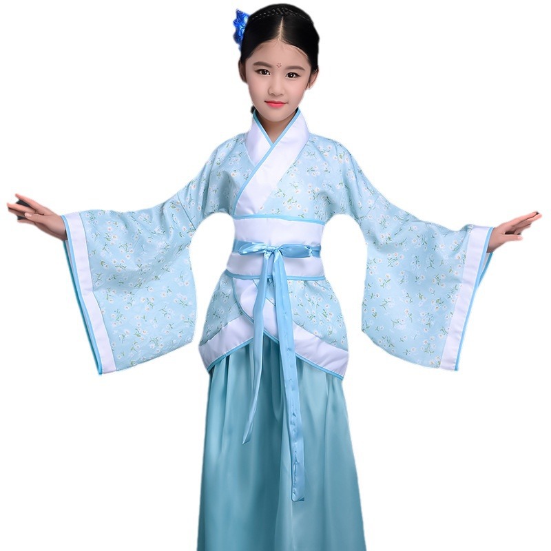 Picture of Children's Ancient Costume Female Hanfu Tang Costume Qin Dynasty Spring and Autumn Warring States Three Kingdoms Imperial Concubine Costume Han Dynasty Gege Ancient Performance Costume