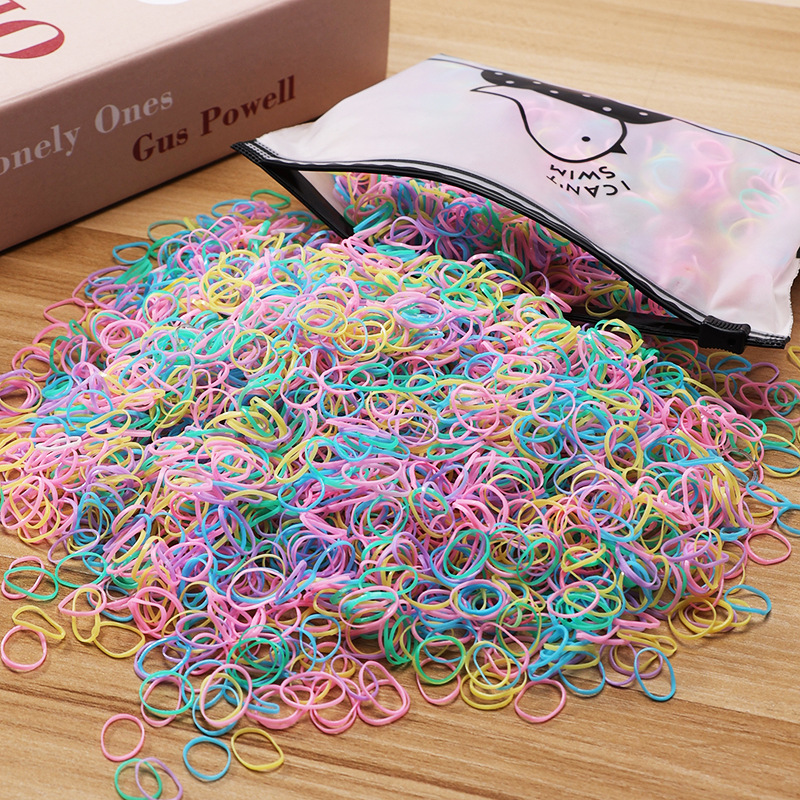 Picture of Children's Hair Rope Disposable Rubber Band Girls' Baby Strongly Pull Constantly Boxed Small Hair Rings Do Not Hit Hair Rope