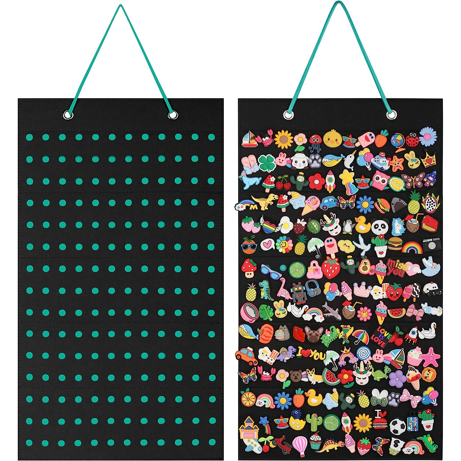 Cross-border Metal Badge Storage Bag Cartoon Chest Pin Display Hanging Bag Children's Earrings Felt Storage Bag Amazon