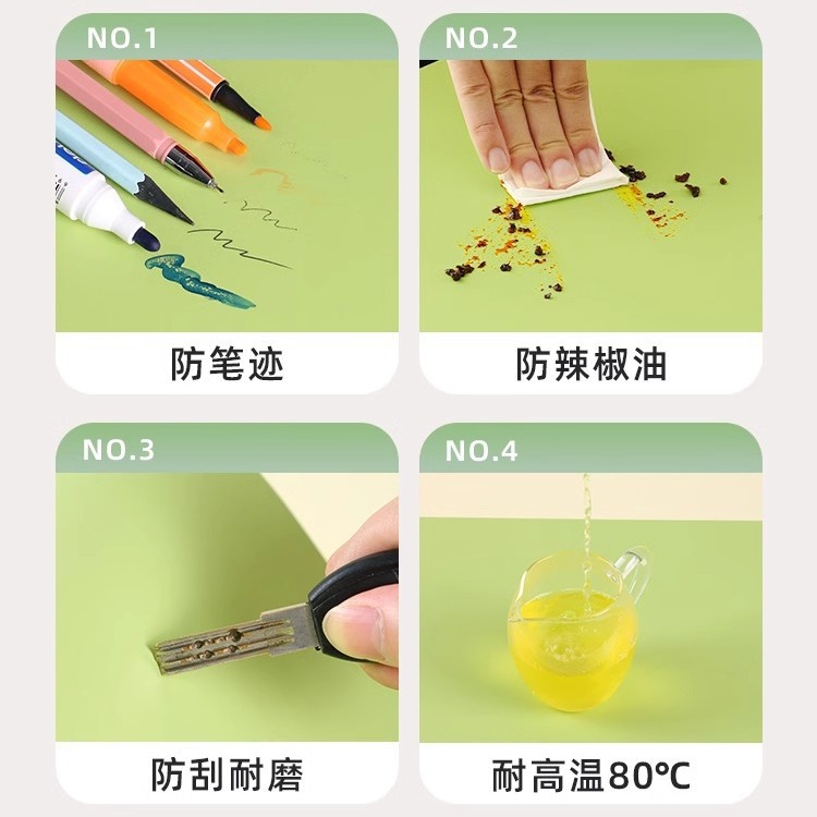 Picture of Silicone Table Mat Anti-handwriting Eye Protection Desk Mat Student Study Desk Writing Desk Tablecloth Primary School Student Desk Mat