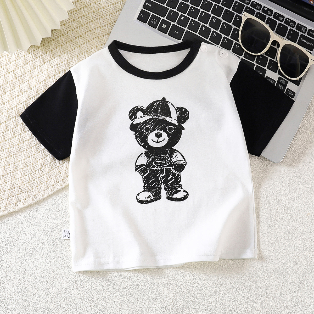 Picture of Children's Short-sleeved T-shirt Cotton New Children's Summer Baby Clothes Boys' Thin Girls' Top Summer Children's Clothing