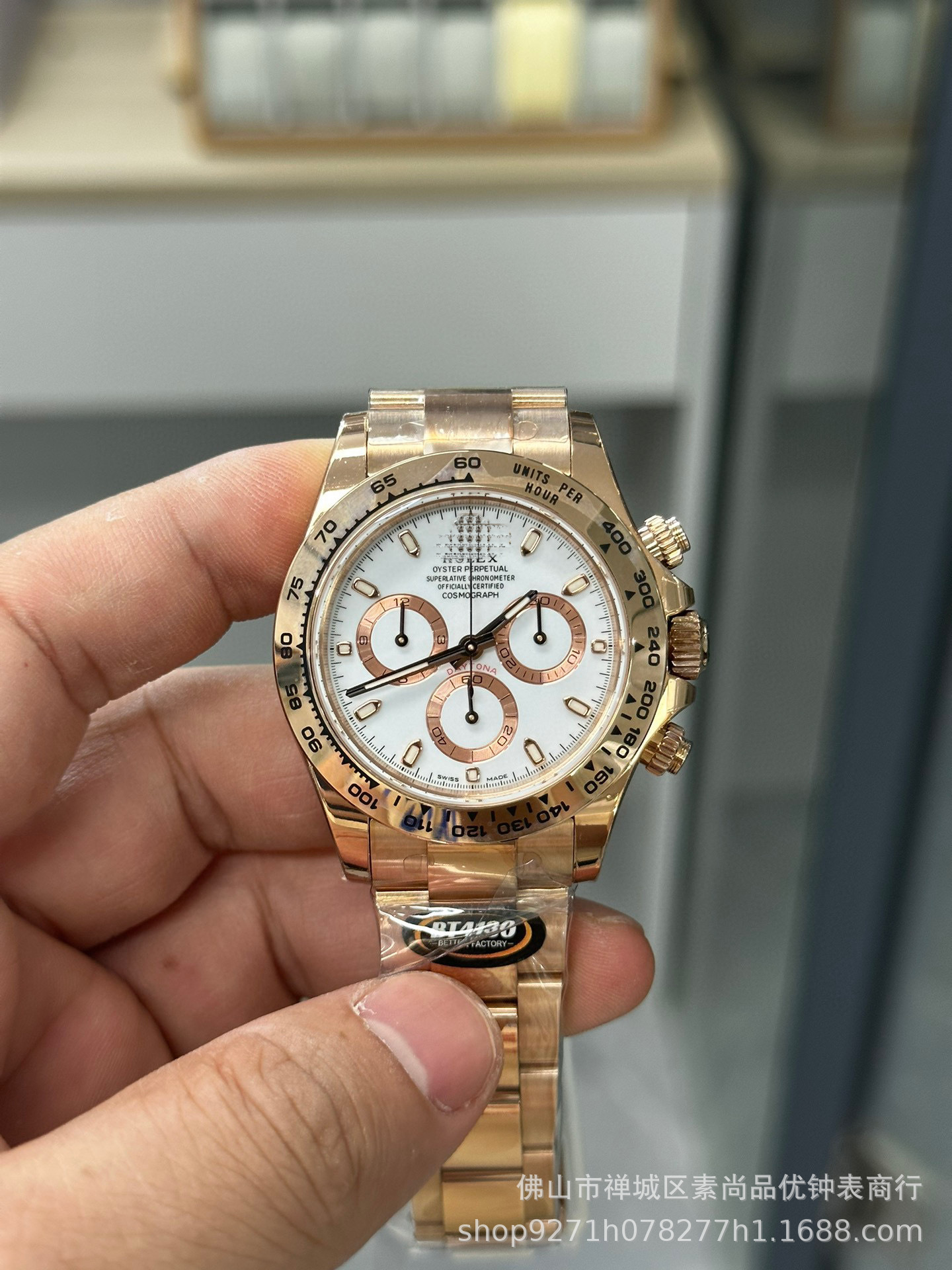 Picture of Cross-border Panda Di 7750 Ditong Cement Grey 12.4 Golden Di Chronograph 4130 Yu Wenle Men's Mechanical Watch