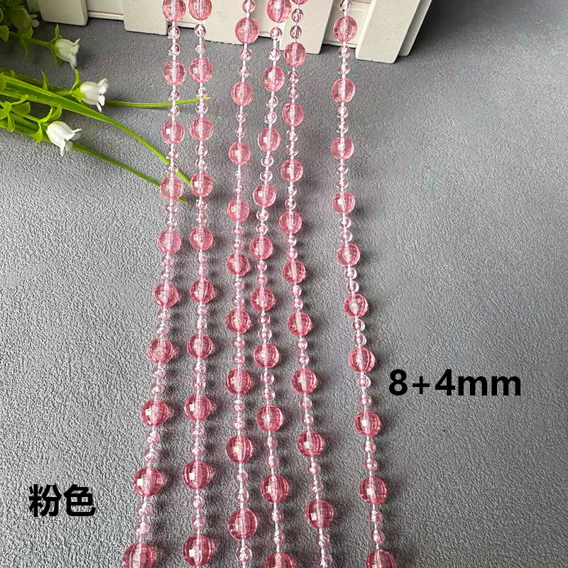 Picture of Acrylic bead curtain line curtain wedding road lead crystal string wedding scene stage ceiling decoration diy door curtain partition
