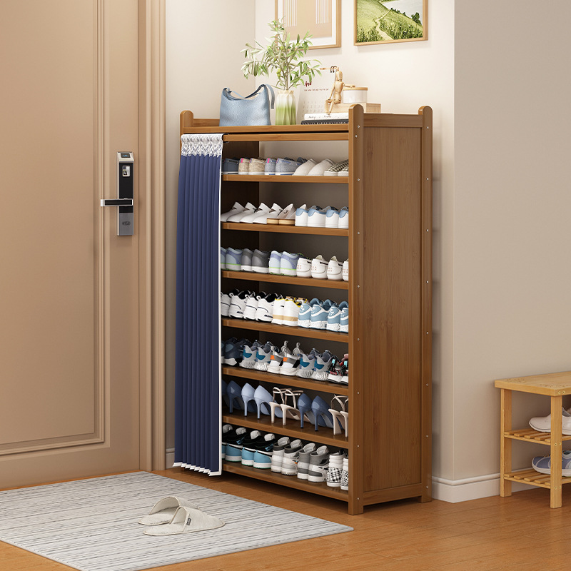 Dust-Proof Shoe Rack for Home Entrance, Entry-Level Shoe Rack, Narrow Space-Saving Storage Rack, Corner Small Shoe Cabinet