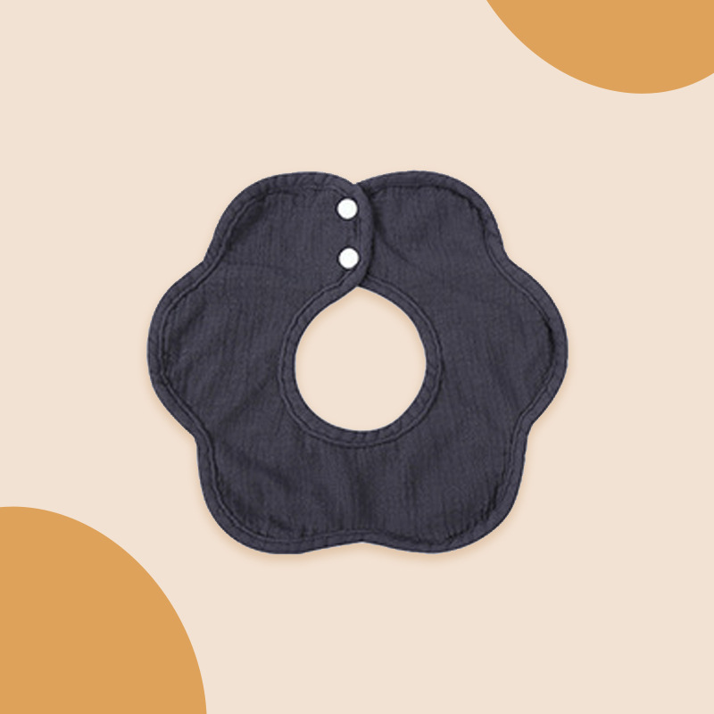 Picture of Gauze Peas Velvet Baby Petal Bib Pure Cotton Baby Sipe Towel Pure Cotton Waterproof Autumn and Winter Thickened Newborn Bib