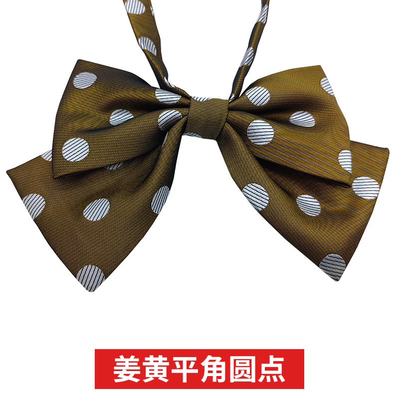 Picture of JK Fresh Japanese Style Knot-free Bow Tie Women's Bow Pointed Dot Pattern Shirt Collar Flower Academy Style Decoration