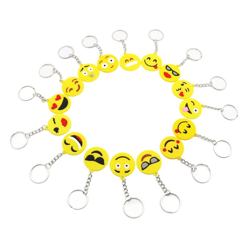 2022 cross-border new PVC software expression bag Keychain Car bag key pendant wholesale