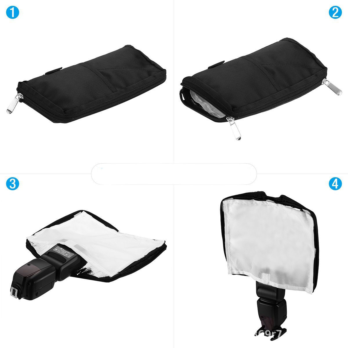 Picture of Camera Gray Card Tapered Photo Flash Light Tube Storage Bag Outer Flash Cover Silver White Reflector Camera Soft Light Cover