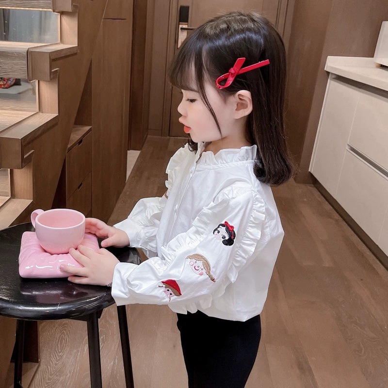 Picture of cuk girls fashionable college cartoon attire girls spring and autumn new western style princess style sweet shirt