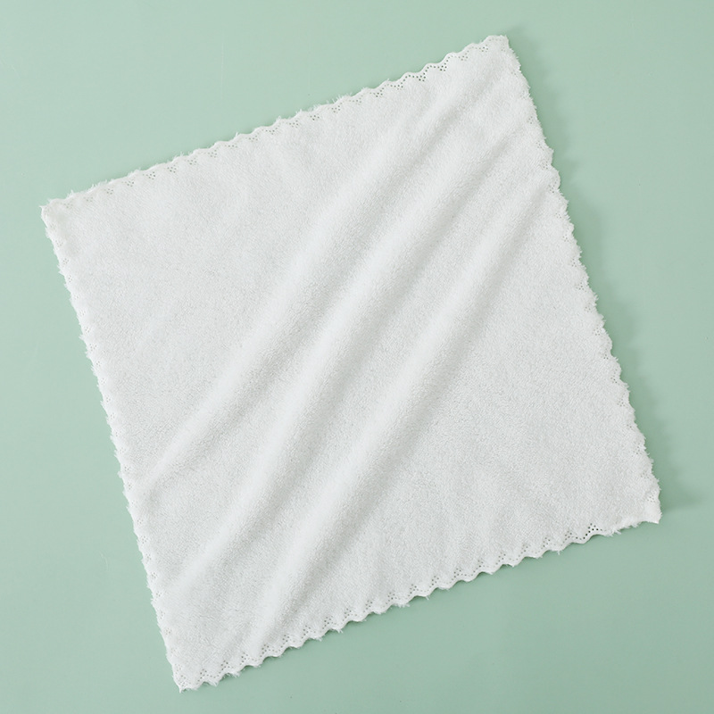 Picture of Coral Velvet Square Towel Wholesale Kindergarten Face Wash Towel Soft and Absorbent Household Kitchen Cleaning Rag Hand Towel