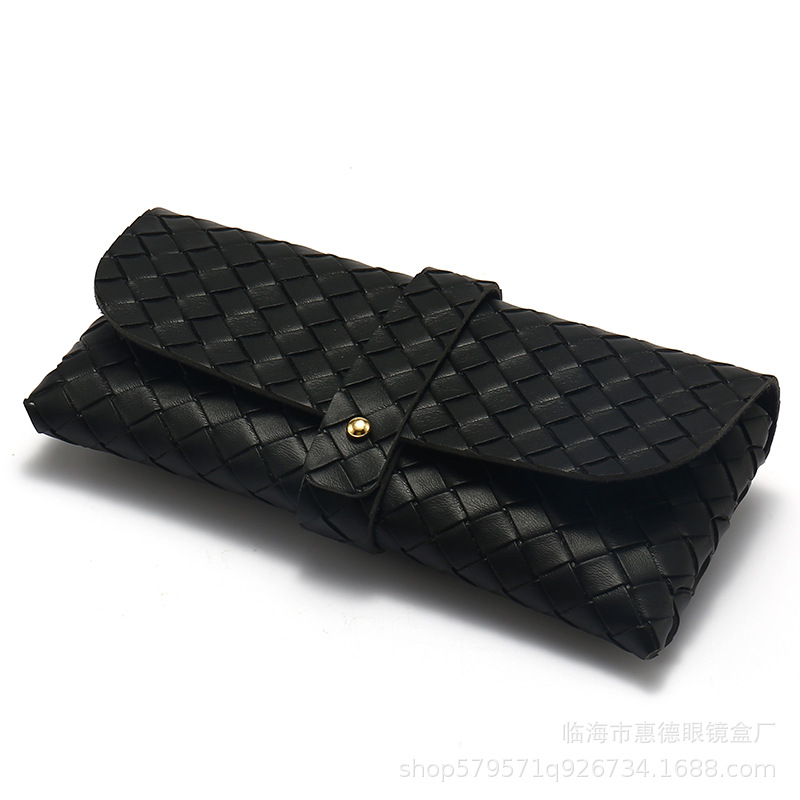 Picture of Factory Batch Glasses Case in stock New Single Nail Leather Sunglasses Bag Hand-woven Sunglasses Box Printable LOGO