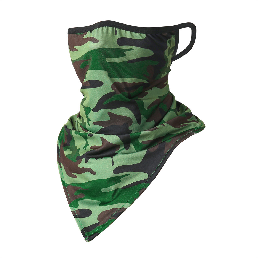 Picture of Outdoor riding triangle towel ice silk sunscreen hanging ear triangle towel summer sports outdoor breathable fishing camouflage mask