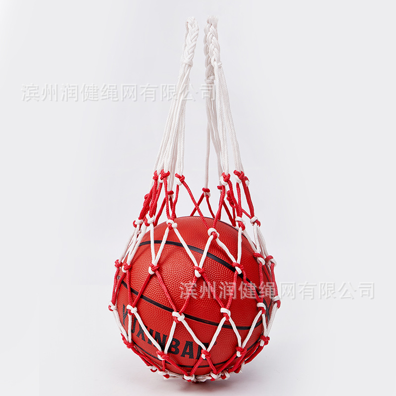 Picture of Basketball net bag net bag cross-border e-commerce for hand-woven rope net bag source manufacturers straight hair single bag