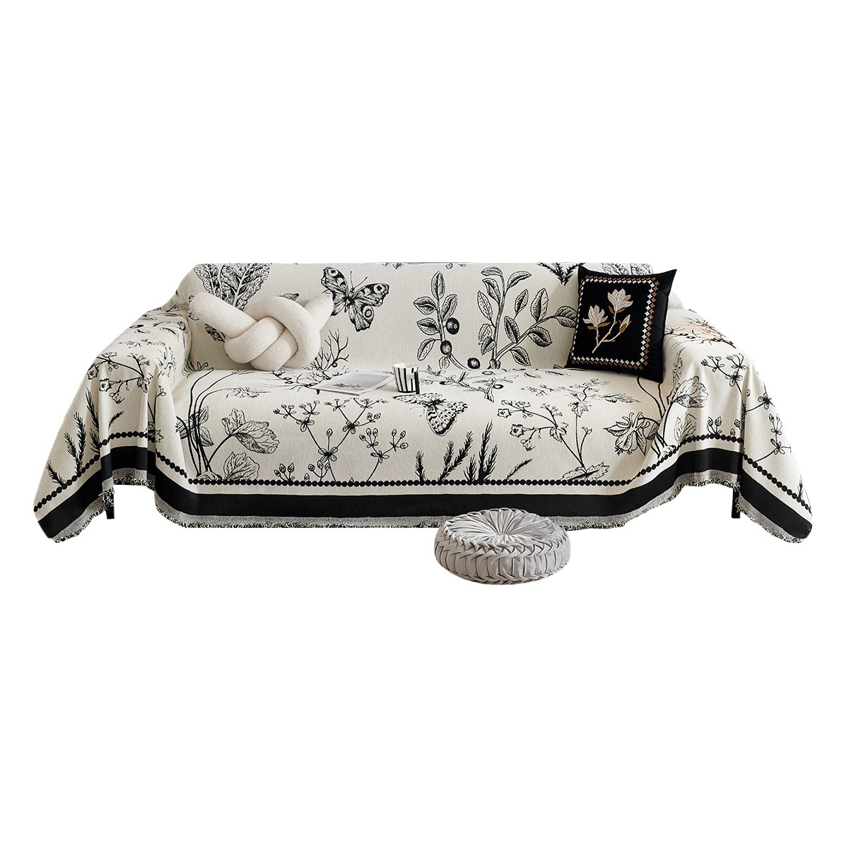 Retro French Sofa Cover Cloth Full Cover Chenille Four-Season Universal Sofa Cushion Light Luxury High-End Sofa Cover