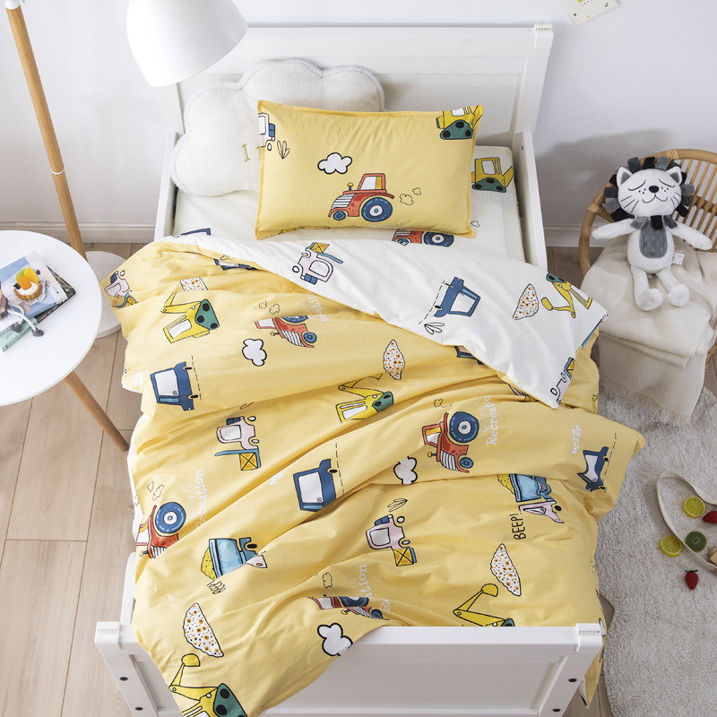 Picture of Kindergarten Quilt Three-Piece Set Baby Nap Quilt Children's Cotton Six-Piece Set Removable and Washable Cartoon Quilt for Summer