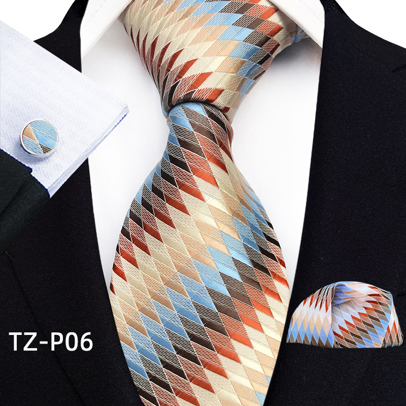Picture of New tie men's business banquet formal dress wedding pattern green hand tie polyester jacquard fabric wholesale