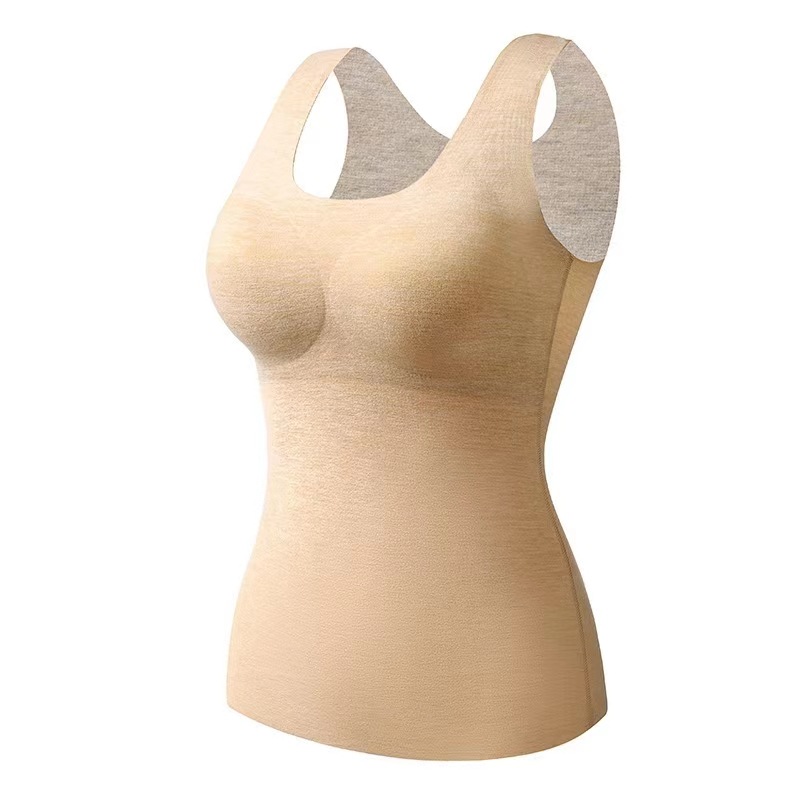 Picture of Double-Sided German Velvet Women's Cashmere Silk Vest with Chest Pad, Thermal Vest, Autumn Coat, Heating, Seamless Inner Wear, Can Be Worn Outside