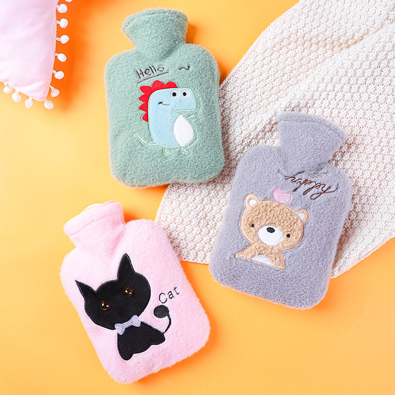 Picture of Cross-border Cartoon Hand Warmer Large Fleece Set Simple Winter Warm Water Bag Cute Student Plush Water Injection Hot Water Bag