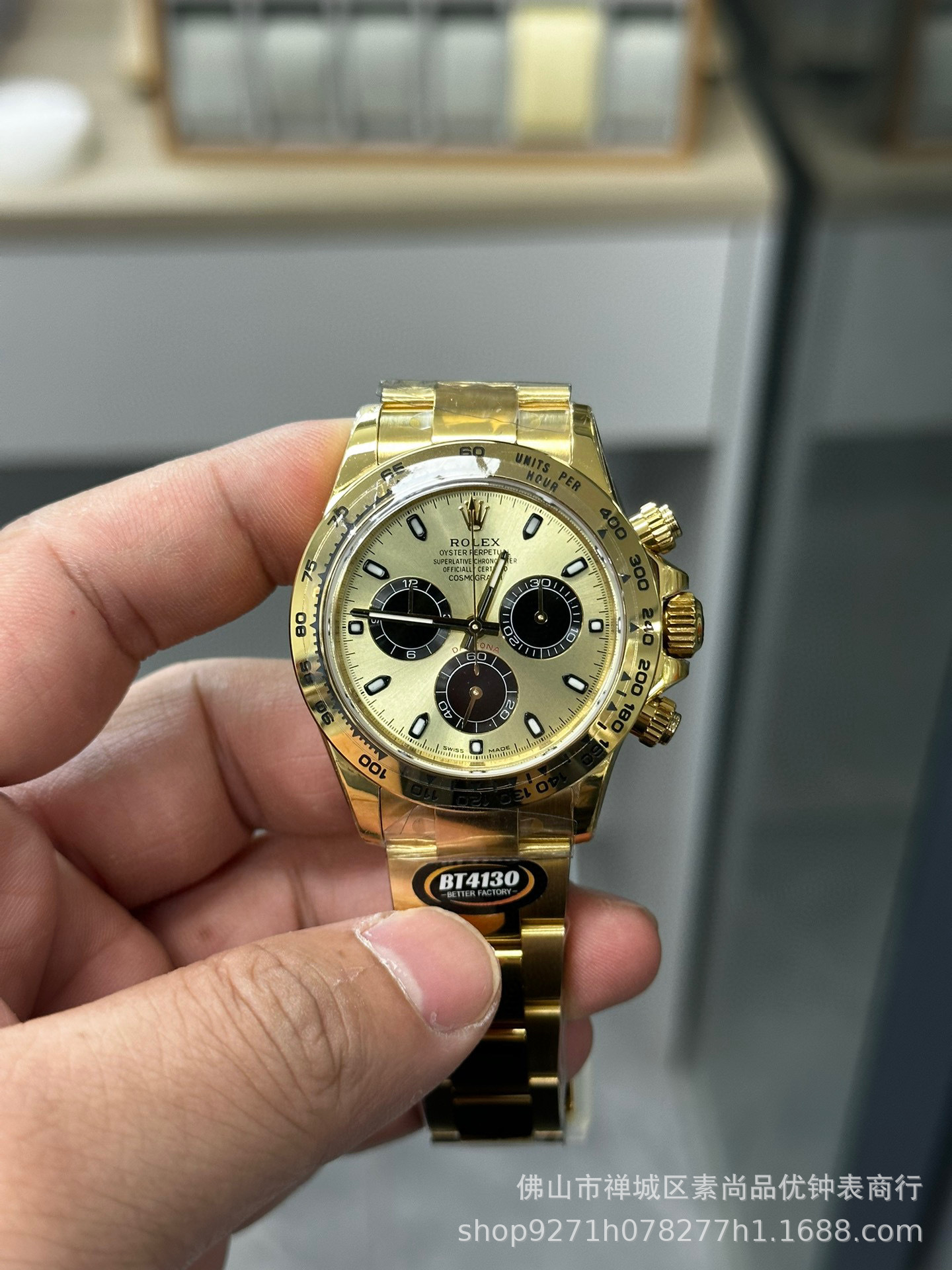 Picture of Cross-border Panda Di 7750 Ditong Cement Grey 12.4 Golden Di Chronograph 4130 Yu Wenle Men's Mechanical Watch