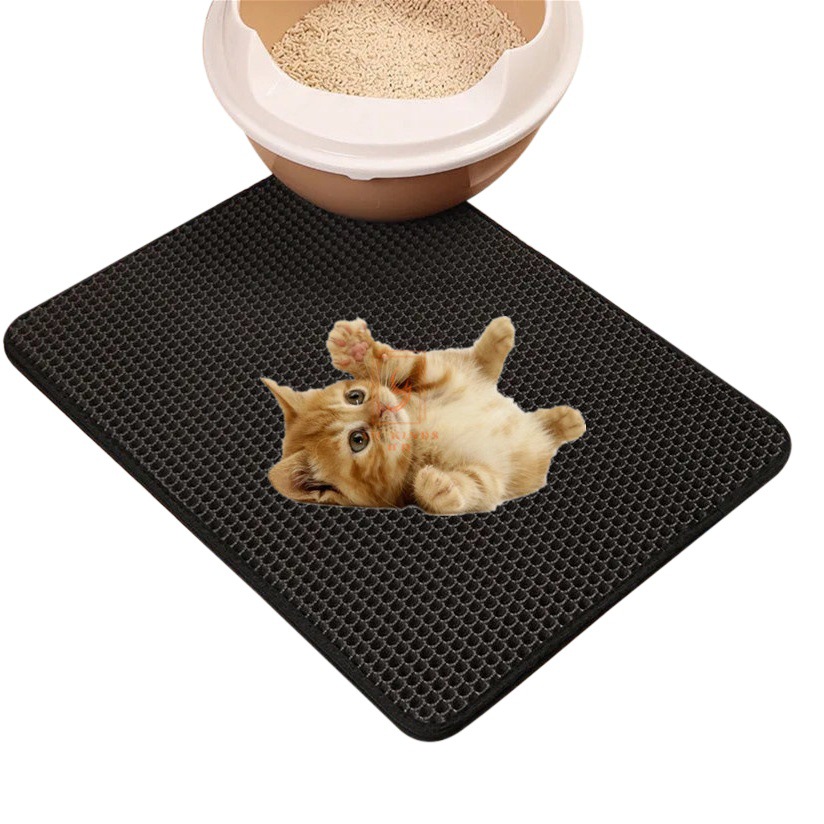 Supply pet EVA cat litter mat eva stamping sewing foldable pet cat litter mat