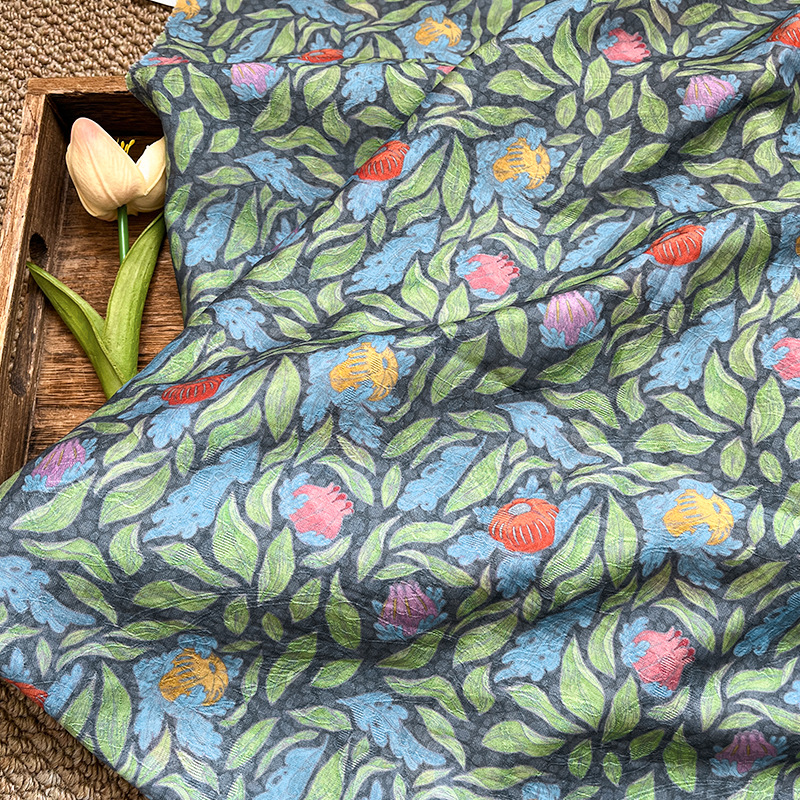 Morris Dreamland Tencel Jacquard New Chinese Style National Style Han Dynasty Cheongsam Dress Fabric Handmade DIY Fabric
