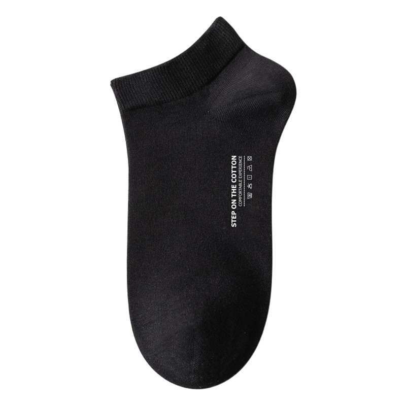 Socks men's deodorant summer solid color thin socks low cotton wholesale breathable sweat absorbent cotton boat Socks men's tide