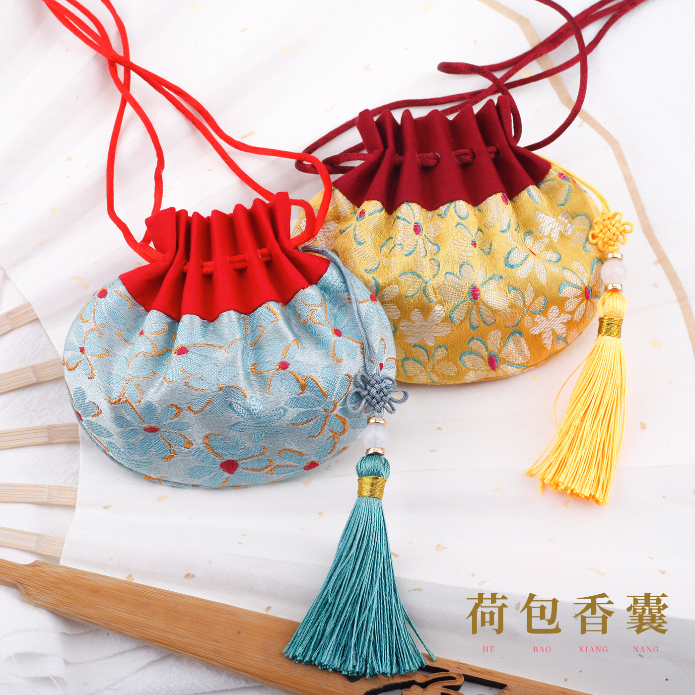 Picture of Carry-on antique sachet sachet empty bag Dragon Boat Festival Wormwood sachet Chinese style purse Hanfu accessories manufacturers