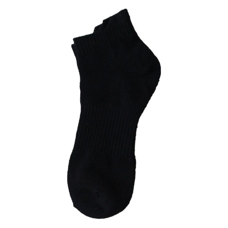 Women's Sports Running Socks Spring and Autumn Couples Cotton Socks Sweat Absorbing Odor-proof Heel Anti-friction Black White Men's Boat Socks