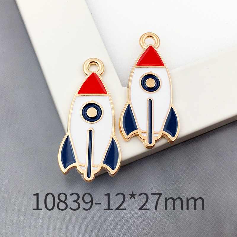 Picture of 1 Astronaut Space Rocket Star Accessory Alloy Oil Drop Pendant Earrings Bracelet Pendant Space Fashion Jewelry