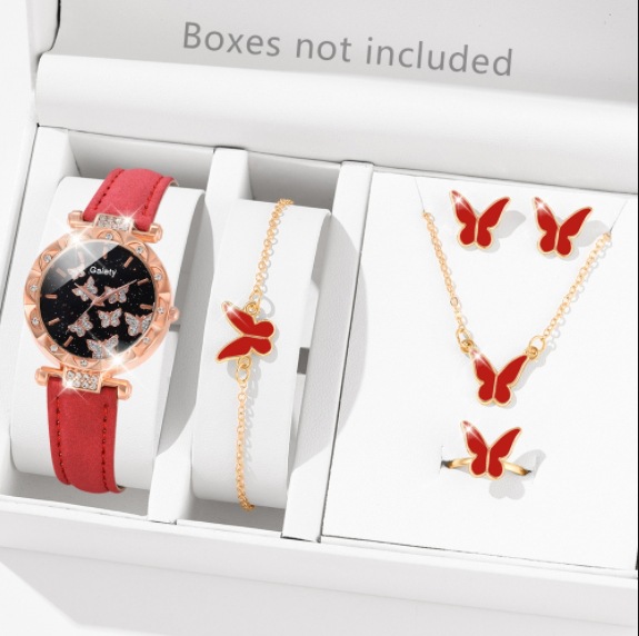 Picture of New TikTok Popular Women's Watch Fashion Personality Simple Watch Butterfly Digital Belt Watch Set