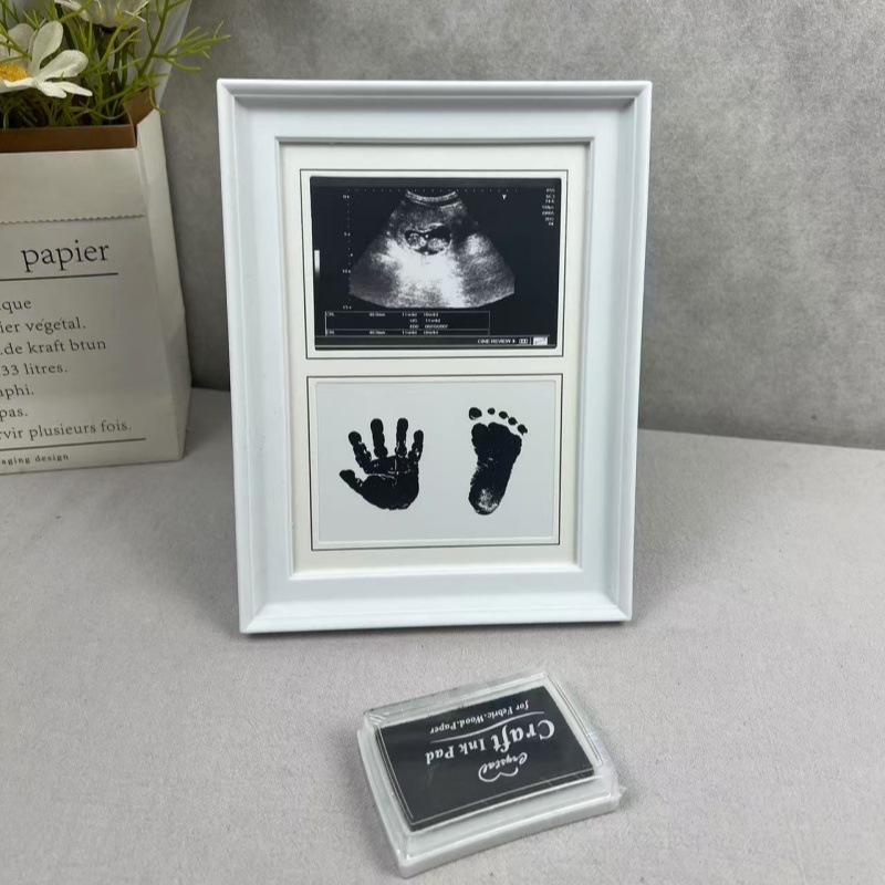 Walking volume drainage baby handprint footprints newborn hand foot inkpad handprint diy permanent full moon 100 days gift