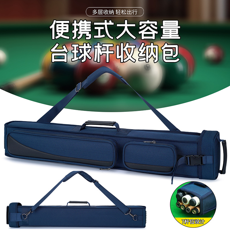 Picture of American Style Portable Billiard Cue Bag 8 Holes Billiard Cue Backpack 1/2 Nine Ball Cue Bag Multifunctional Billiard Cue Bag