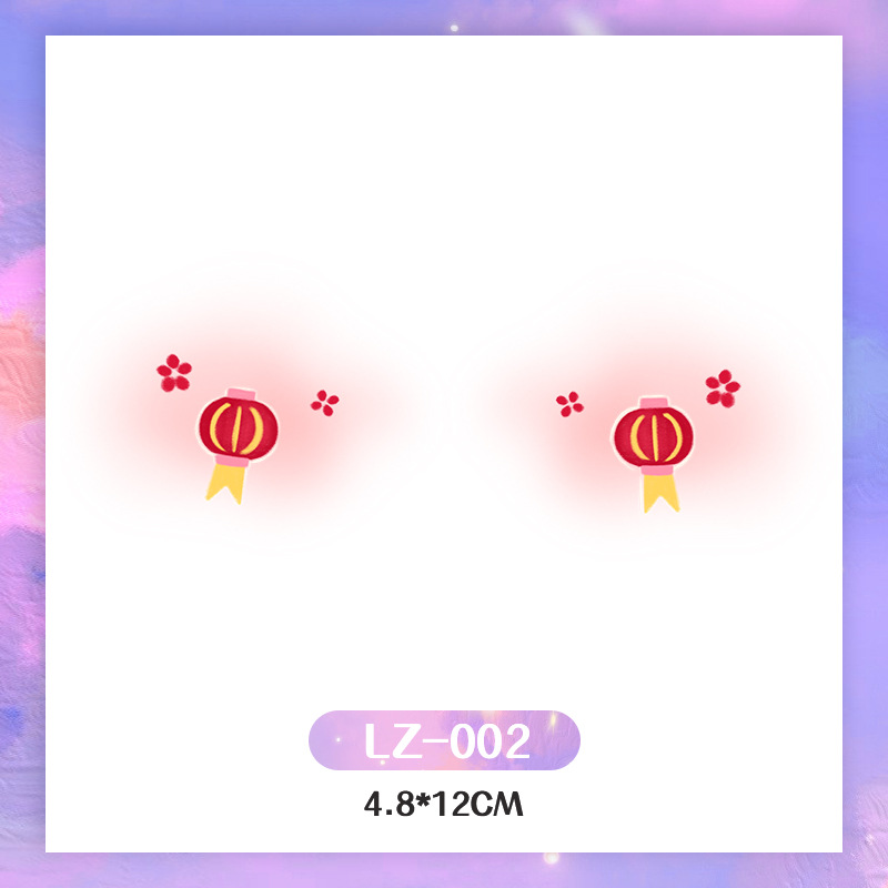 Picture of New Year's Day girl cute face makeup New year new year Creative face stickers love blush cute makeup stickers tattoo stickers
