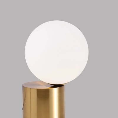 Nordic Glass Spherical Lampshade Simple Creative Metal Iron led Table Lamp Bedroom Study Warm Bedside Lamp