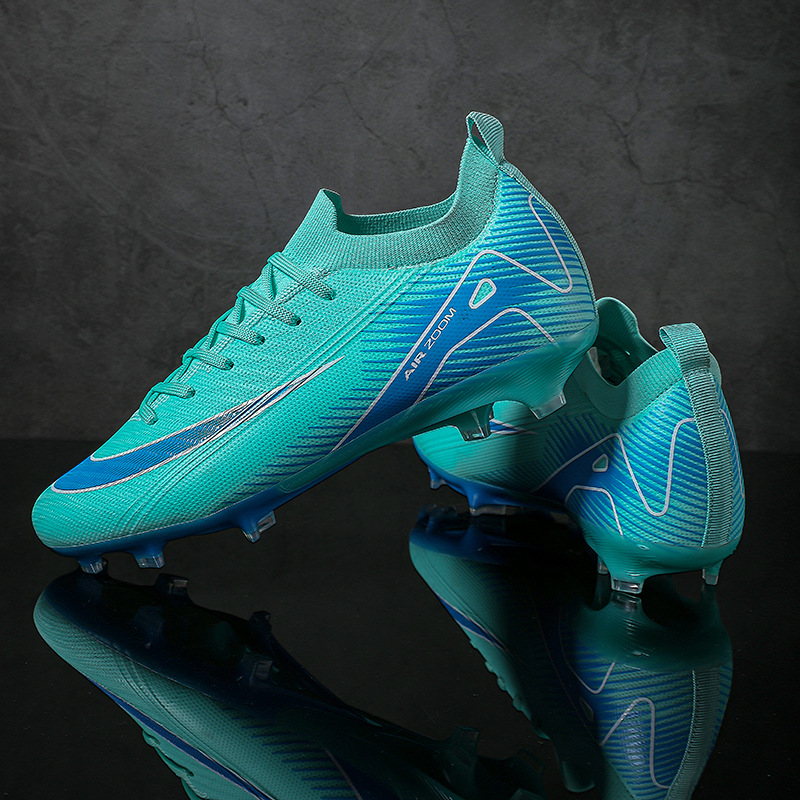 New Cross-Border Assassin 16 Football Shoes Men's World Cup Fly Woven Grass Training Seamless Low-Cut Long Spike Sports Shoes for Men