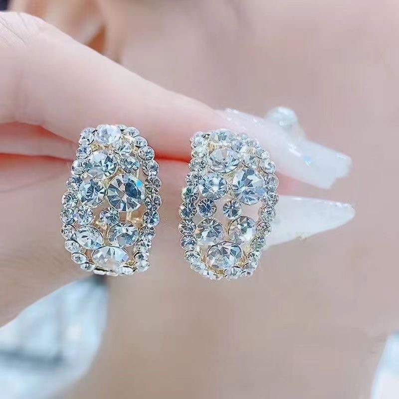Advanced Light Luxury Cold Style Elegant Earrings Women's 925 Silver Needle Niche Design Distinctive Earrings Retro Elegant Earrings