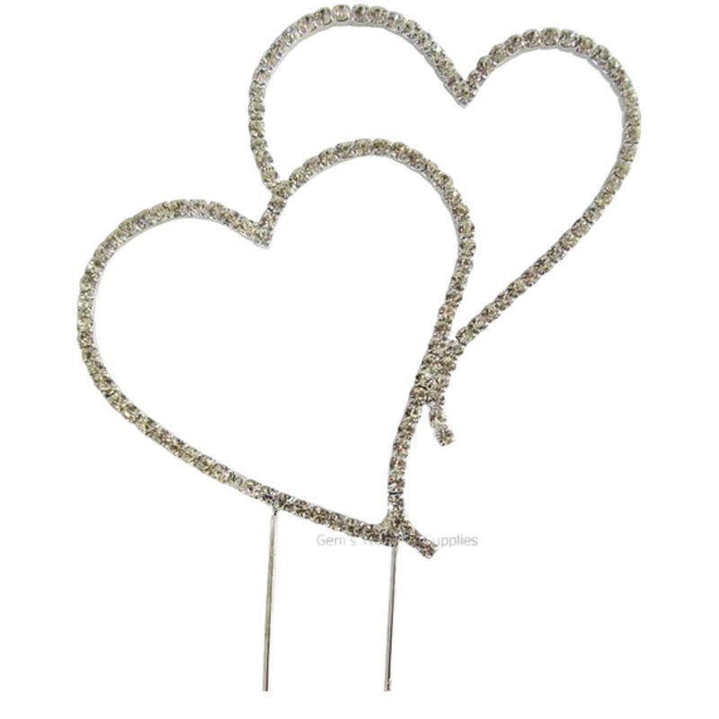 Heart to Heart Crystal Diamond Cake Inserts Inserts Birthday Cake Decorations Hotel Wedding Gifts