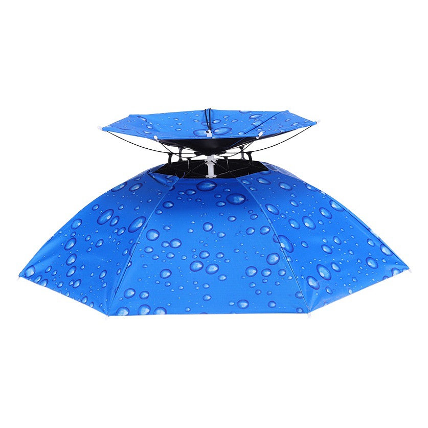 Large number of wholesale umbrella cap head-mounted sunshade umbrella men and women sunscreen head-mounted umbrella folding sunny umbrella customized advertising