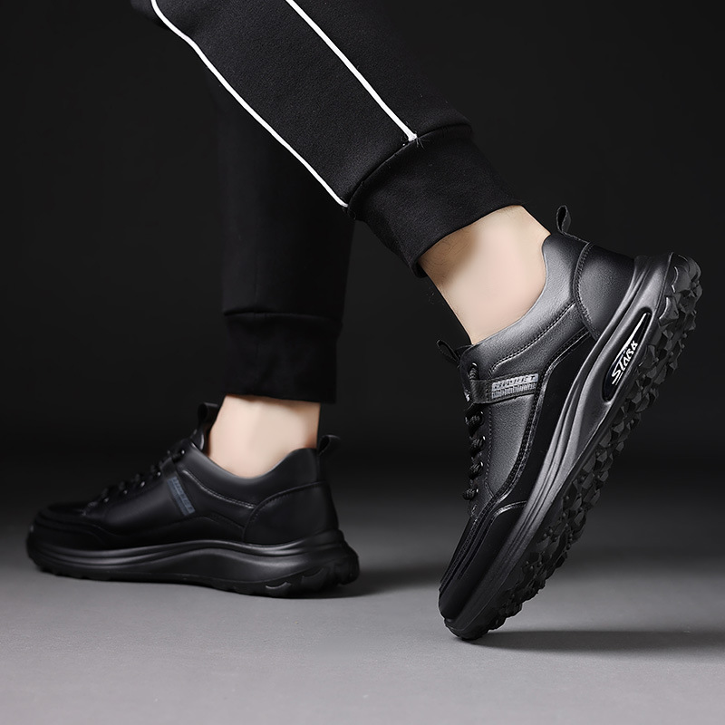 Picture of Trendy Men's Toe-Layer Cowhide Autum New Sports and Casual Shoes for Men, Lightweight Non-Slip Daily Casual Leather Shoes for Men
