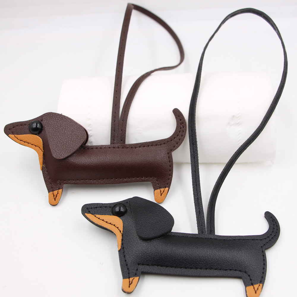 Trendy Brand Dachshund Leather PU Bag Pendant Mobile Phone Case Accessories Pendant Clothing Backpack Collocation Trinkets
