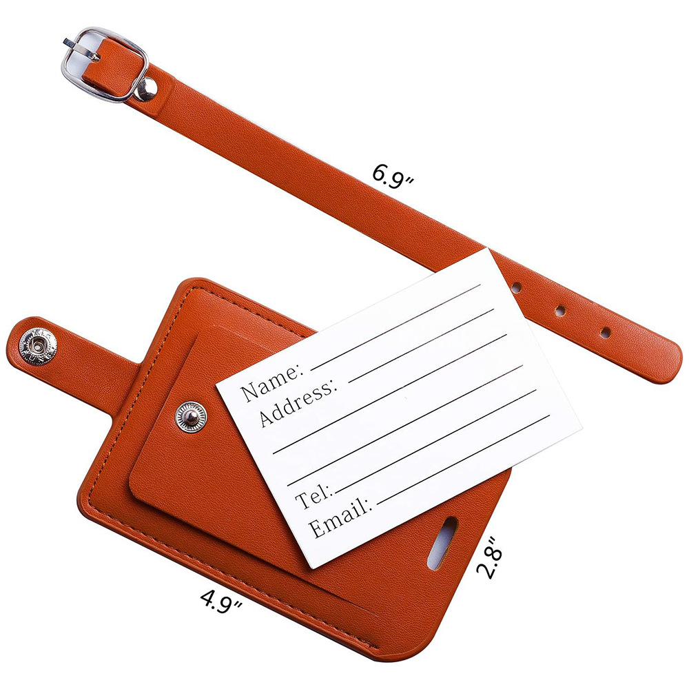 Picture of New PU soft leather luggage tag boutique high-end suitcase information sign luggage boarding pass factory wholesale