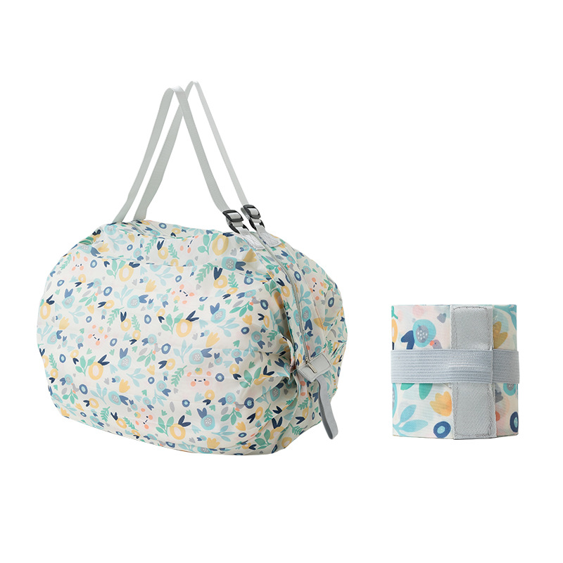 Picture of Foldable shopping bag travel shoulder portable thick large grocery shopping bag supermarket green shopping bag wholesale