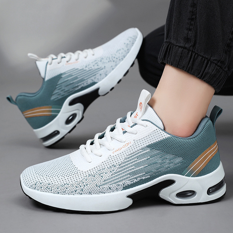Picture of Men's Shoes Summer 2025 Factory Direct Sales Air Cushion Soft Sole Sports Shoes Wholesale Cross-Border Dropshipping Fly Woven Shoes for Men