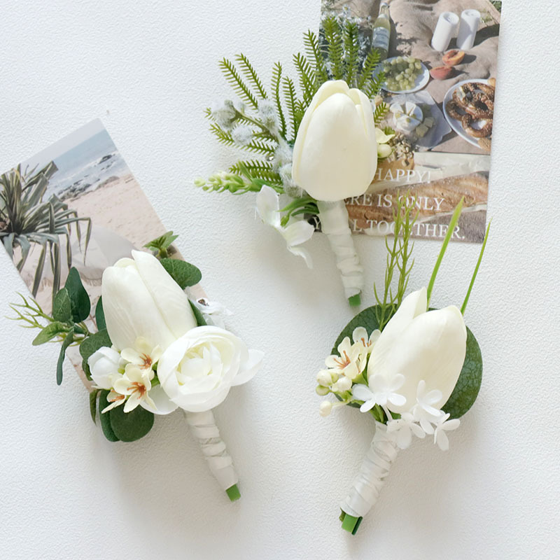 Picture of 237 Western-style business celebration corsage hand flower wedding supplies artificial flower studio photo props White series