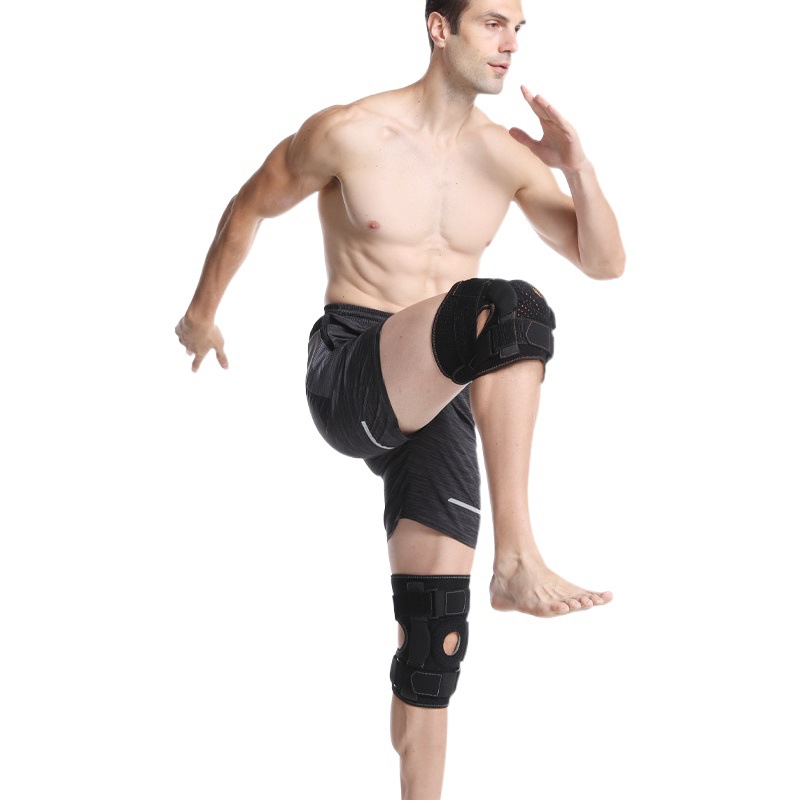 Rubber aluminum alloy bracket knee pad steel plate support knee pad male meniscus fixed hinge knee pad cover resistor