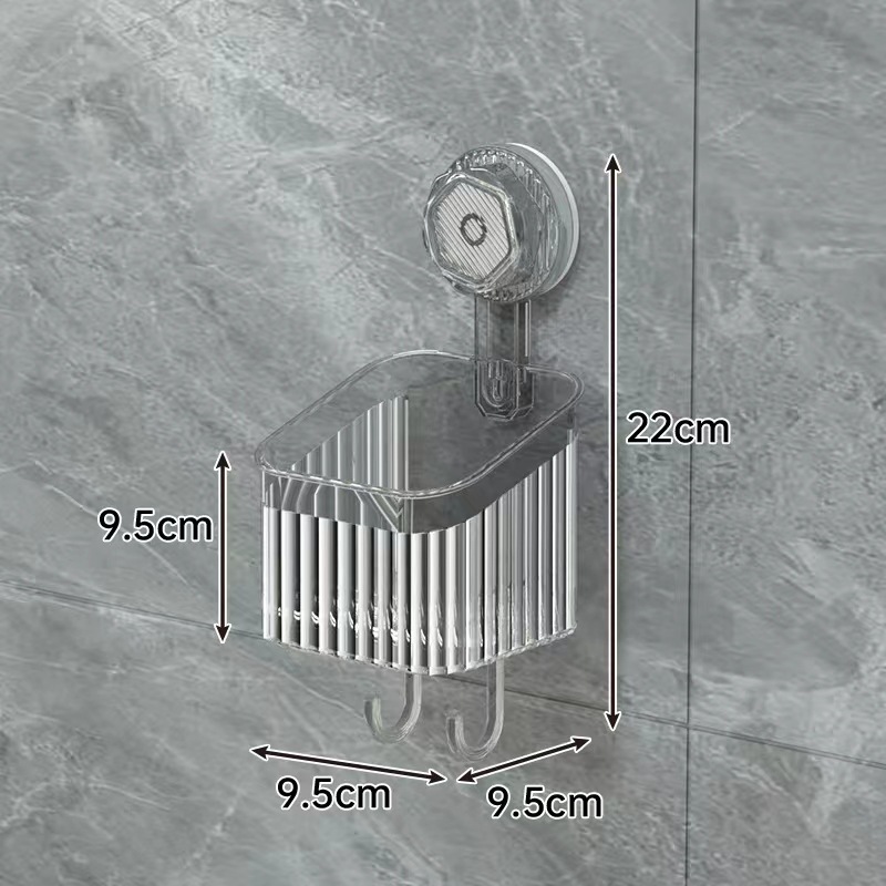Picture of Household strong suction cup storage rack kitchen wall-mounted seasoning storage rack bathroom punch-free cosmetic mouthwash Cup rack