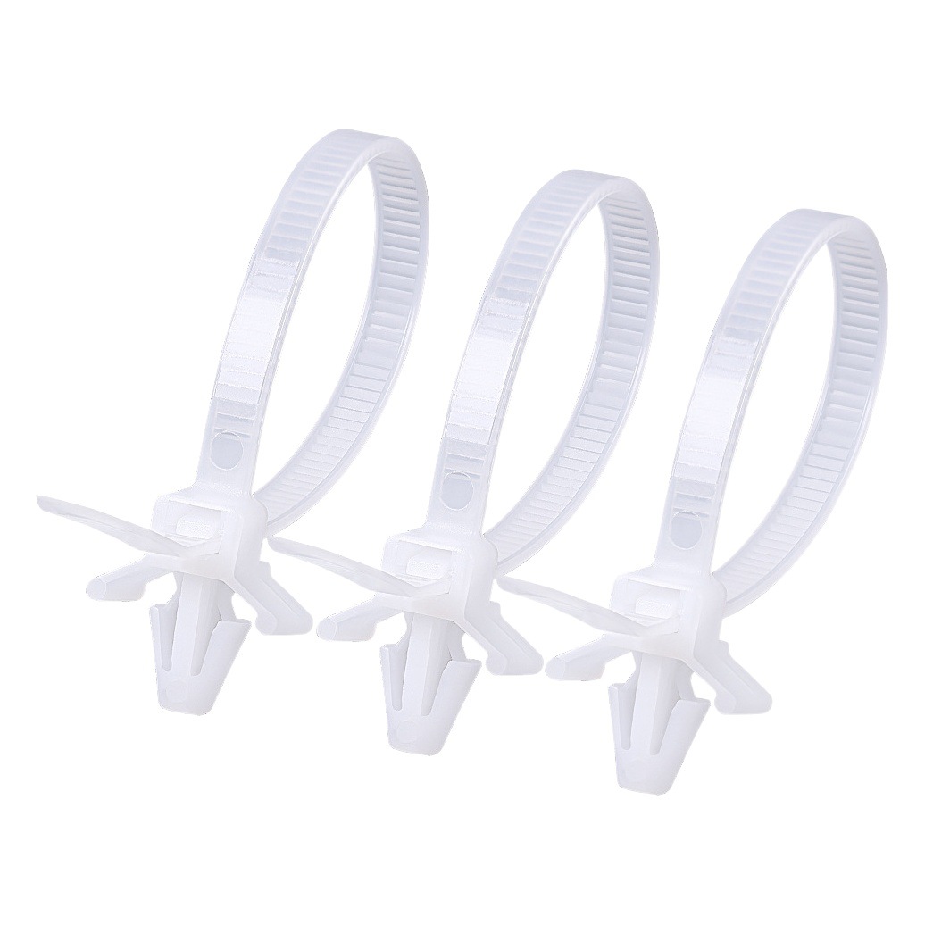 Plug-in aircraft head car cable tie 3*130 4*150 5*200 base plate fixed binding cable tie