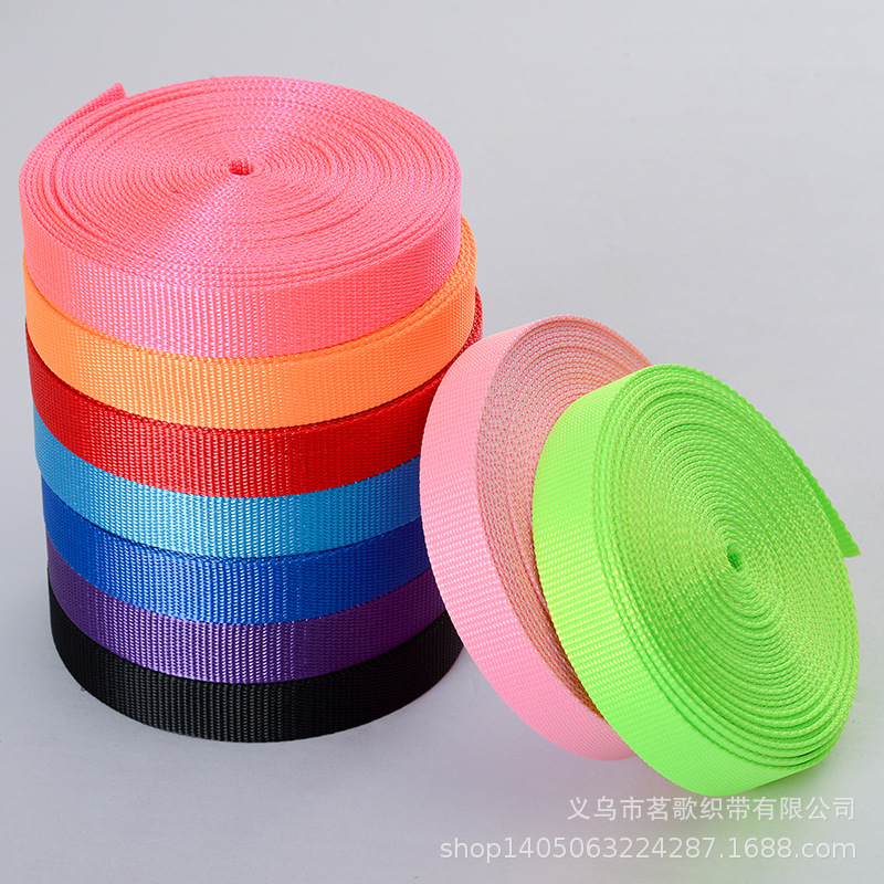 Multi-Specification Imitation Nylon Colorful Bead-Pattern Webbing Pet Leash Harness Can Be Fixed in Color, Dyed, Printed, and Woven